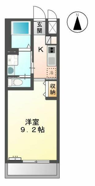 オレンジガーデン 208｜香川県高松市仏生山町甲(賃貸アパート1K・2階・29.75㎡)の写真 その2