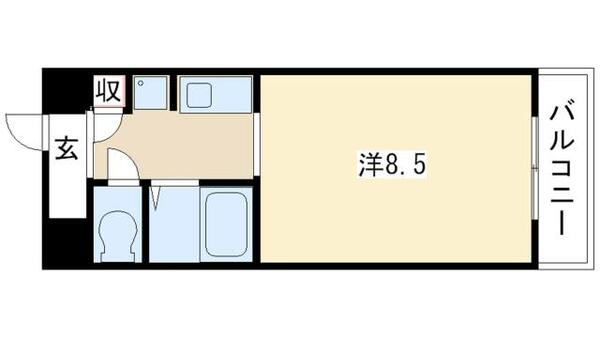 グランドハイネス御成 507｜愛知県名古屋市北区平安２丁目(賃貸マンション1K・5階・25.18㎡)の写真 その2