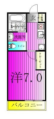 エクセルメゾンＢ 102｜千葉県柏市北柏２丁目(賃貸アパート1K・1階・21.89㎡)の写真 その2