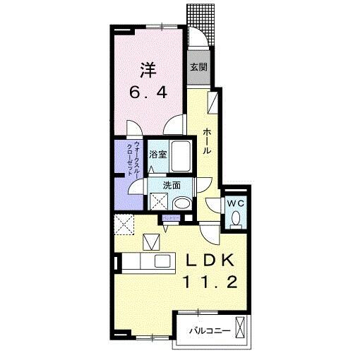 アイランドヒルズ学園　Ｉ 104｜茨城県つくば市要元猿壁(賃貸アパート1LDK・1階・46.68㎡)の写真 その2