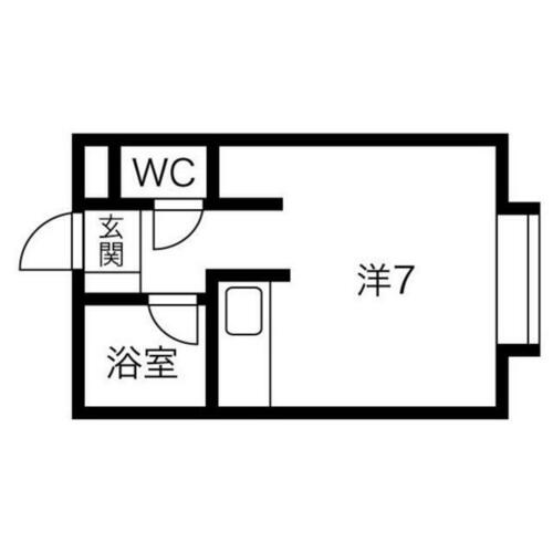 北海道札幌市南区川沿六条３丁目（アパート）の賃貸物件の間取り