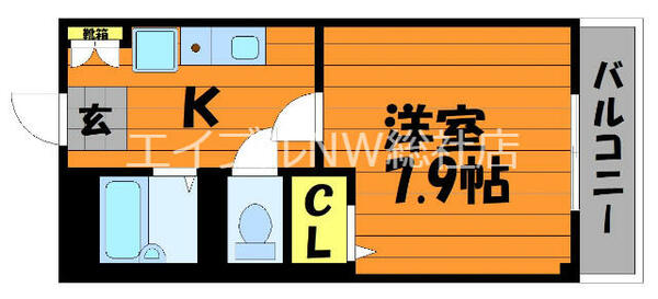 セントラルヴィラⅠ｜岡山県総社市中央４丁目(賃貸アパート1K・2階・24.00㎡)の写真 その2