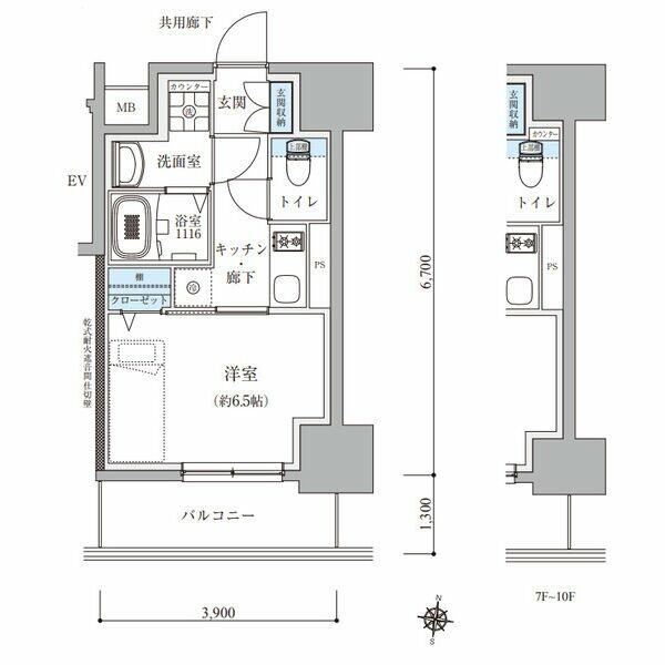 ＴＥＮＡＳ瑞穂通 902｜愛知県名古屋市瑞穂区瑞穂通３丁目(賃貸マンション1K・9階・25.27㎡)の写真 その2