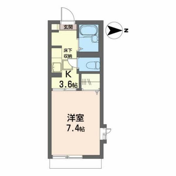 ラフィーネ中野栄 101｜宮城県仙台市宮城野区栄２丁目(賃貸アパート1K・1階・24.00㎡)の写真 その2