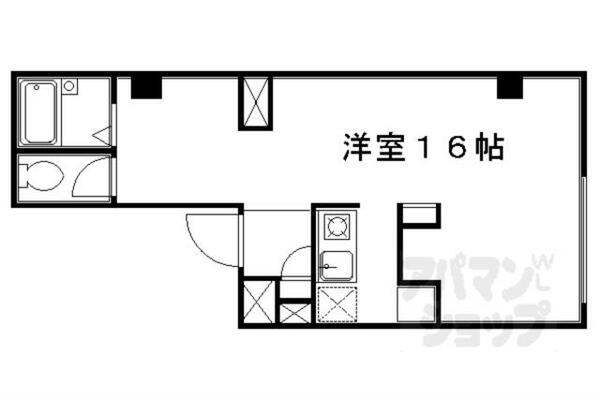 京都府京都市中京区六丁目(賃貸マンション1R・2階・35.17㎡)の写真 その2