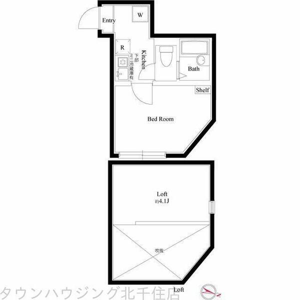 東京都足立区綾瀬６丁目(賃貸アパート1K・3階・15.48㎡)の写真 その2