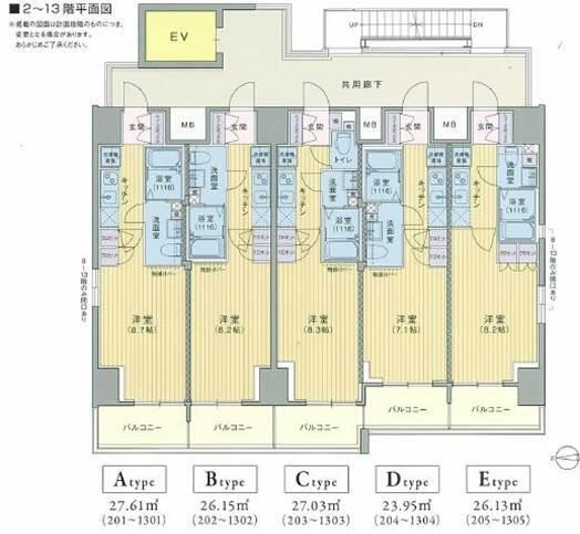 ベルフェリーク江坂 0801｜大阪府吹田市豊津町(賃貸マンション1K・8階・27.61㎡)の写真 その2