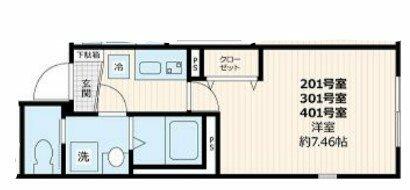 ベルシードステアー武蔵関 201｜東京都練馬区関町東１丁目(賃貸マンション1K・2階・24.02㎡)の写真 その2