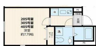 ベルシードステアー武蔵関 405｜東京都練馬区関町東１丁目(賃貸マンション1K・4階・24.17㎡)の写真 その2