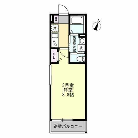 Ｆｅｌｉｃｅ市ヶ尾 303｜神奈川県横浜市青葉区市ケ尾町(賃貸アパート1K・3階・24.73㎡)の写真 その2