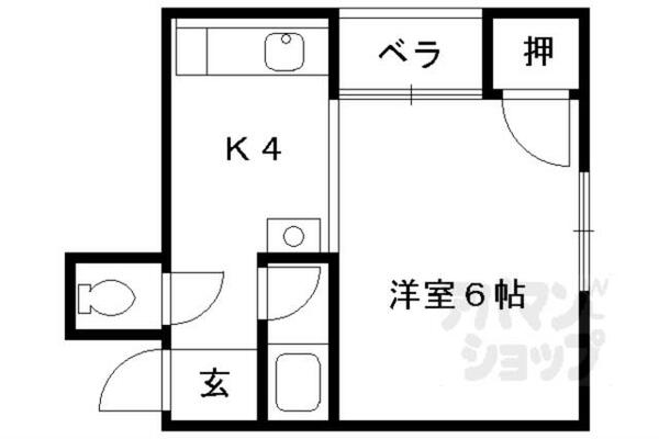 京都府京都市伏見区深草直違橋８丁目(賃貸マンション1K・3階・21.13㎡)の写真 その2