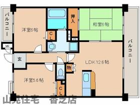 奈良県香芝市鎌田（賃貸マンション3LDK・3階・65.47㎡） その2