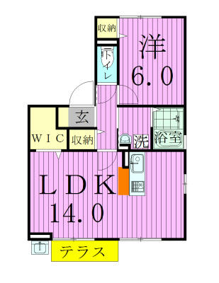 ルミエールＢ棟 201｜千葉県柏市しいの木台３丁目(賃貸アパート1LDK・2階・48.00㎡)の写真 その2
