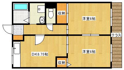 兵庫県神戸市垂水区星が丘３丁目(賃貸アパート2DK・2階・44.71㎡)の写真 その2