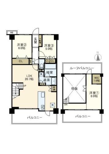 同じ建物の物件間取り写真 - ID:214055400969