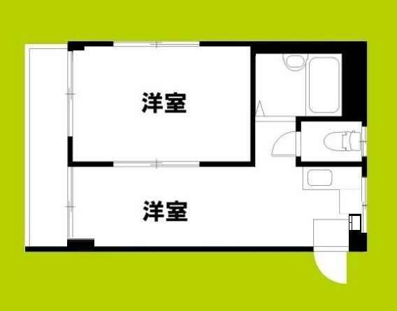 ヴィラナリー浜｜大阪府大阪市鶴見区浜５丁目(賃貸マンション2DK・2階・30.00㎡)の写真 その2