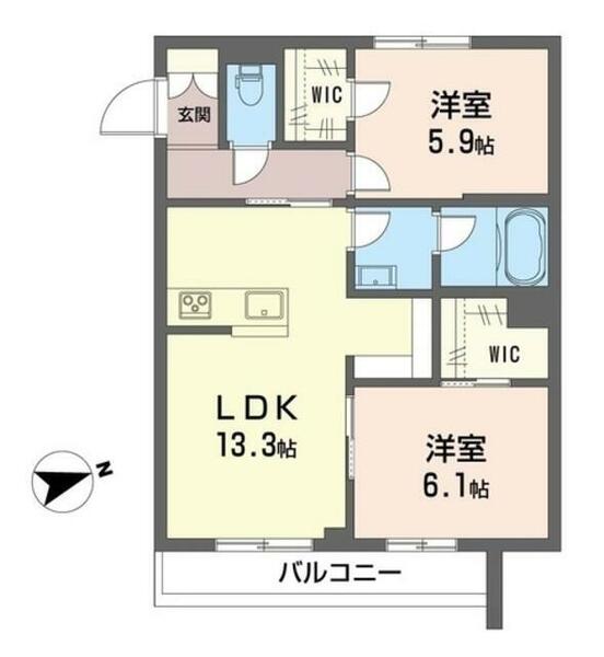 リヴィオンハウス 302｜東京都狛江市中和泉２丁目(賃貸マンション2LDK・3階・60.18㎡)の写真 その2