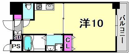 兵庫県尼崎市南塚口町１丁目(賃貸マンション1DK・8階・32.23㎡)の写真 その2