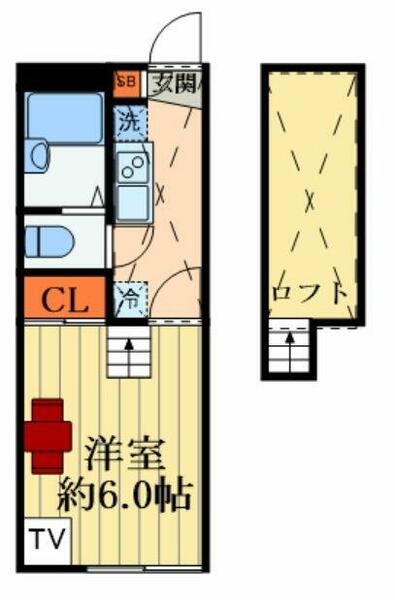 埼玉県さいたま市大宮区寿能町２丁目(賃貸マンション1K・2階・19.87㎡)の写真 その2