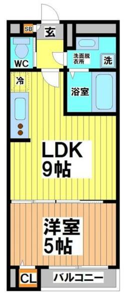 東京都渋谷区本町２丁目(賃貸マンション1LDK・3階・33.53㎡)の写真 その2
