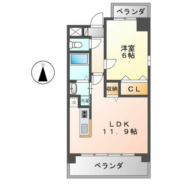 シュロス菊園（ＳＣＨＬＯＳＳ菊園） 501｜愛知県名古屋市昭和区菊園町５丁目(賃貸マンション1LDK・5階・40.56㎡)の写真 その2