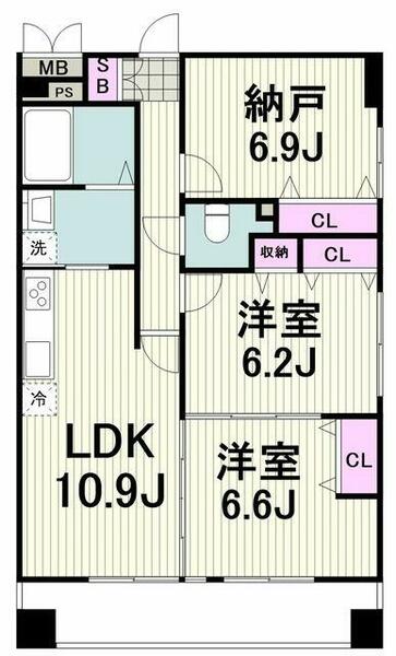 神奈川県横浜市都筑区牛久保２丁目(賃貸マンション2SLDK・5階・70.20㎡)の写真 その2