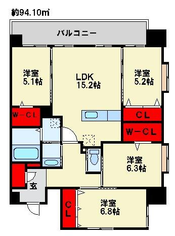 同じ建物の物件間取り写真 - ID:240026854376