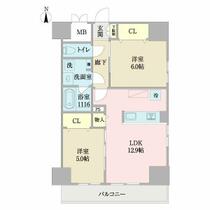 プロシード池下 1205 ｜ 愛知県名古屋市千種区池下１丁目（賃貸マンション2LDK・12階・55.71㎡） その2