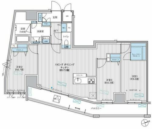 同じ建物の物件間取り写真 - ID:213102426924