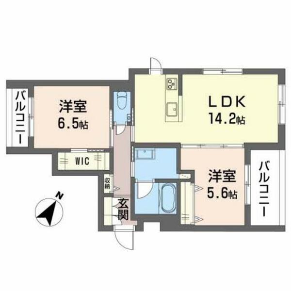 シャーメゾンプレミアム旭が丘 0303｜兵庫県神戸市垂水区旭が丘１丁目(賃貸マンション2LDK・3階・61.65㎡)の写真 その2