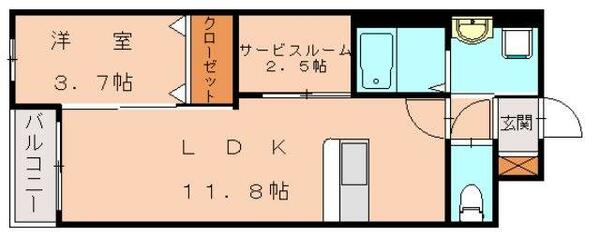 Ｆｌｅｕｒ　ｄｅ　Ｐｌａｇｅ和白｜福岡県福岡市東区和白５丁目(賃貸マンション1SLDK・1階・40.17㎡)の写真 その2