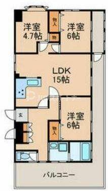 サンライズみつはし 407｜千葉県習志野市津田沼３丁目(賃貸マンション3LDK・4階・75.00㎡)の写真 その2