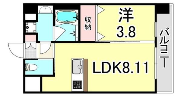 大阪府大阪市西淀川区御幣島２丁目(賃貸マンション1LDK・8階・30.15㎡)の写真 その2