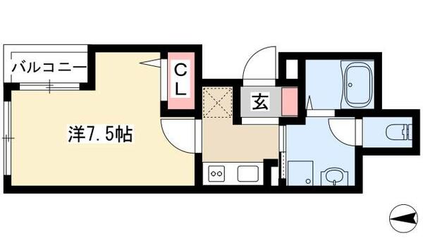 サンフォレスタ 102｜愛知県名古屋市西区城北町３丁目(賃貸アパート1K・1階・26.70㎡)の写真 その2