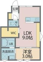 ＩＮＴＥＧＲＡＬ　Ｃｉｅｌ 107 ｜ 福井県福井市新田塚１丁目（賃貸アパート1LDK・1階・31.47㎡） その2