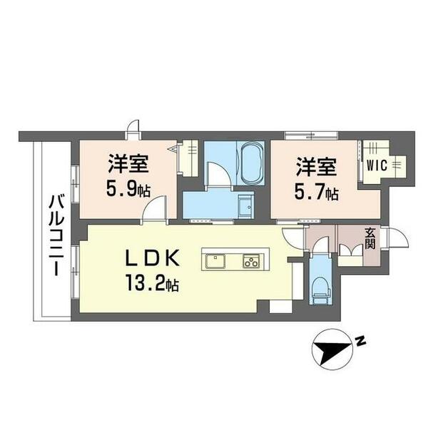 リヴィオンハウス 00202｜東京都狛江市中和泉２丁目(賃貸マンション2LDK・2階・55.83㎡)の写真 その2