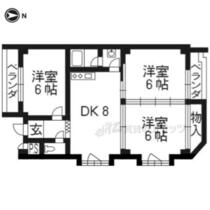 カドノハイツＢ棟 106 ｜ 京都府京都市右京区西京極午塚町（賃貸マンション3LDK・5階・51.84㎡） その2