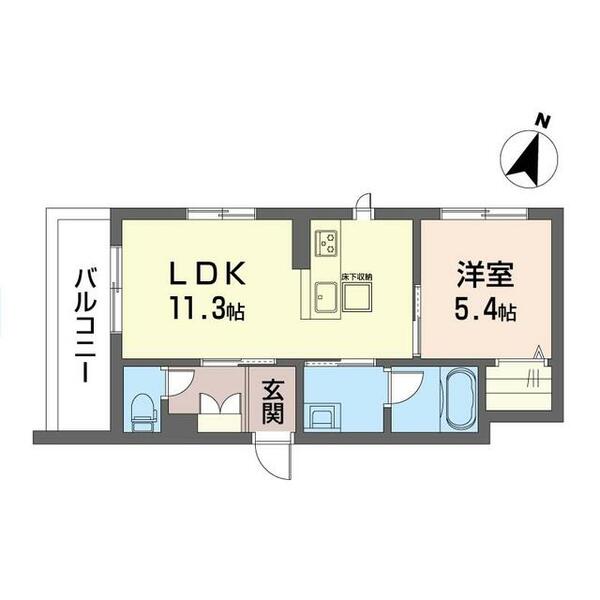 メゾン　ドゥ　ヴォー　ソン 00101｜千葉県千葉市中央区今井１丁目(賃貸マンション1LDK・1階・40.43㎡)の写真 その2