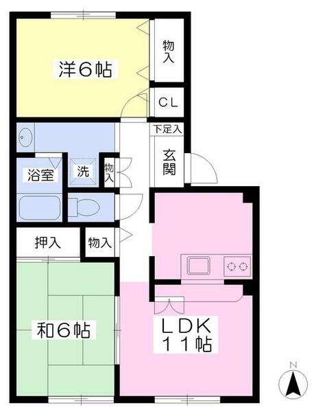 エクレール 102｜神奈川県横浜市栄区飯島町(賃貸アパート2LDK・1階・56.30㎡)の写真 その2