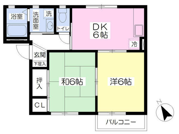 ドミ白富士Ａ 202｜福島県白河市薄葉(賃貸アパート2DK・2階・42.00㎡)の写真 その2
