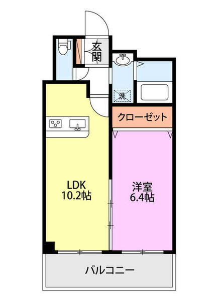 新潟県新潟市中央区西大畑町(賃貸マンション1LDK・1階・41.60㎡)の写真 その2