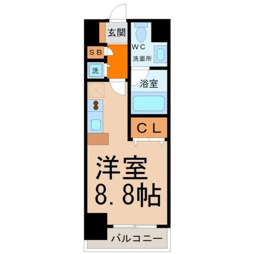 愛知県名古屋市中区松原２丁目（マンション）の賃貸物件の間取り