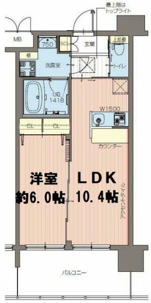 大阪府大阪市福島区鷺洲５丁目(賃貸マンション1LDK・3階・40.02㎡)の写真 その2