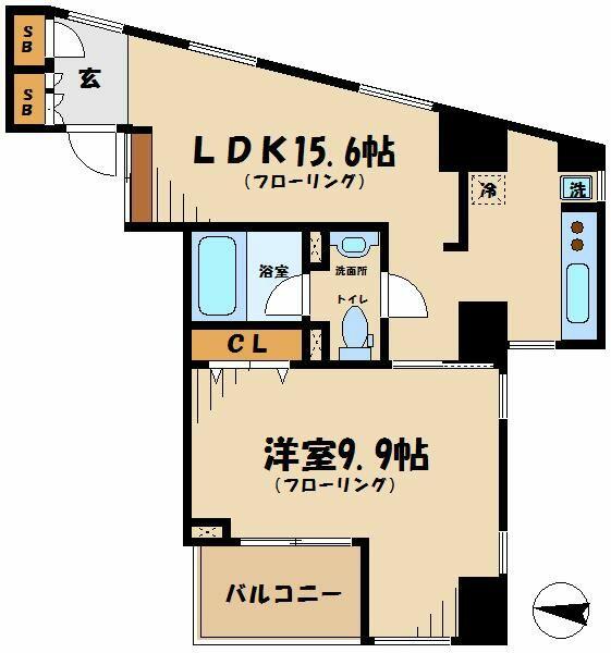 ウィルテラス千歳烏山｜東京都世田谷区南烏山６丁目(賃貸マンション1LDK・5階・51.07㎡)の写真 その2