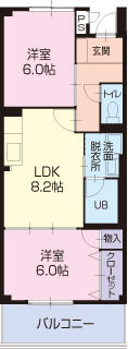 ＭＥＬＯＤＩＡＭ華 E｜愛知県稲沢市井之口本町(賃貸アパート2LDK・1階・49.78㎡)の写真 その2