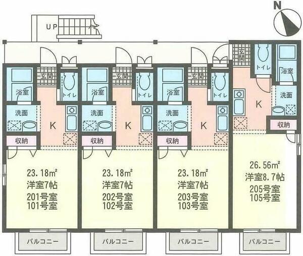 埼玉県川口市赤井１丁目(賃貸アパート1K・1階・26.56㎡)の写真 その2