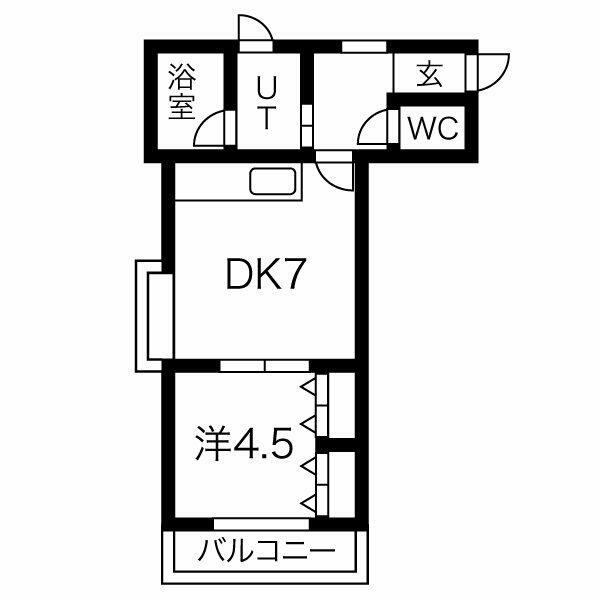 北海道札幌市東区北四十二条東１丁目(賃貸アパート1LDK・2階・30.22㎡)の写真 その2