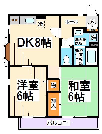 東京都杉並区上高井戸１丁目(賃貸アパート2DK・2階・46.27㎡)の写真 その2