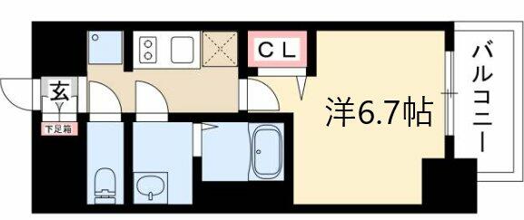 プレサンス大曽根駅前ファースト 404｜愛知県名古屋市北区大曽根４丁目(賃貸マンション1K・4階・24.09㎡)の写真 その2