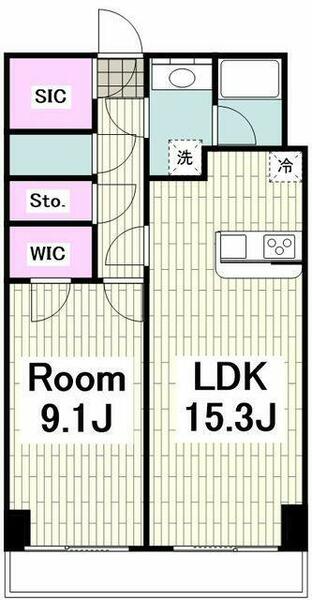 神奈川県横浜市西区みなとみらい５丁目(賃貸マンション1SLDK・23階・59.40㎡)の写真 その2